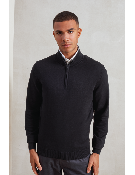 PRE-PR695-Sweat en tricot 1/4 zip 2